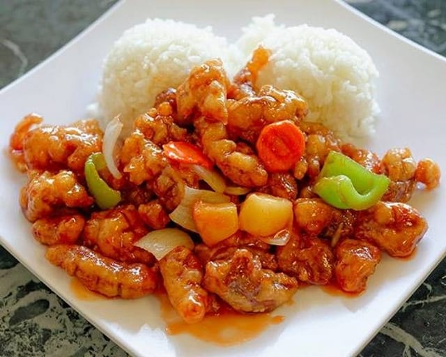 Teriyaki Chicken & Sweet & Sour Chicken.